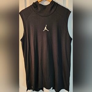 Black Sleeveless Top with Logo